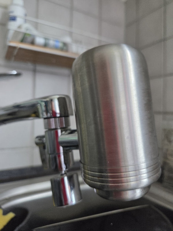 Filtre Ohclair installé sur un robinet
